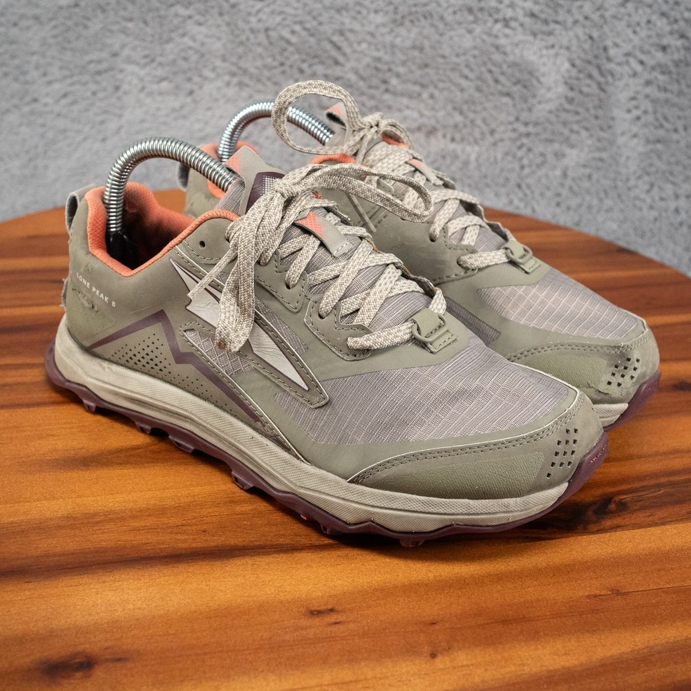 Altra Lone Peak 5 Trail Running Shoes Womens Size 7.5 38.5 Green Outdoor Sneaker